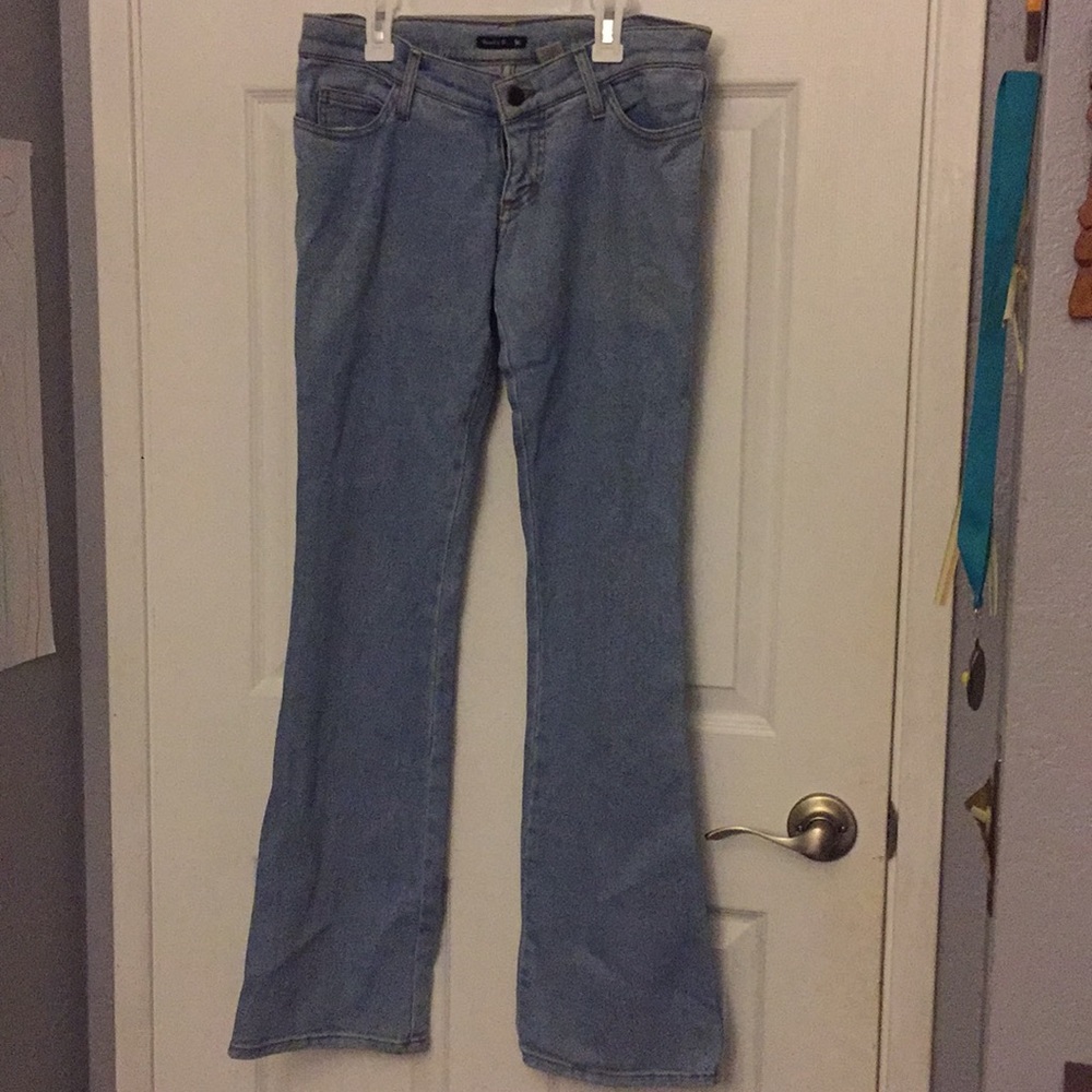 Frankie B Light Blue Flare Leg Jeans Size M